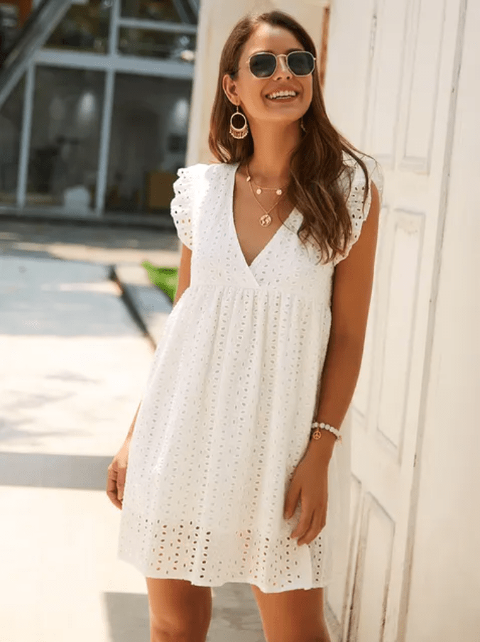 Liliana Comfortable Summer Dress with a V-neck for Women