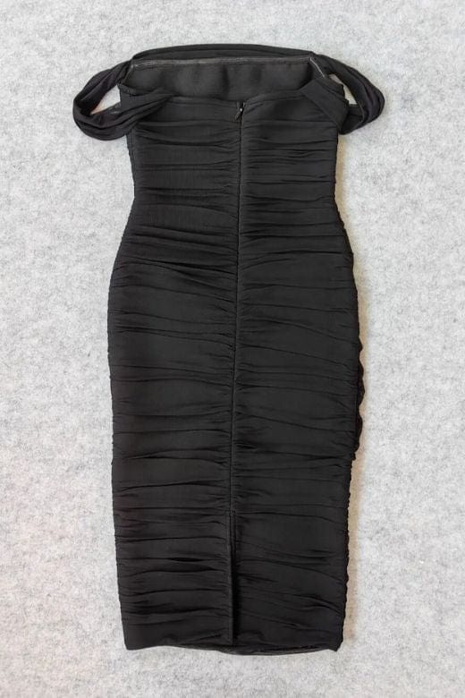 Zia Bodycon Wrap Dress - Classic Black