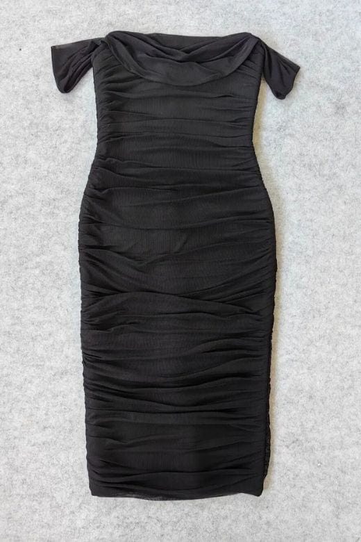 Zia Bodycon Wrap Dress - Classic Black