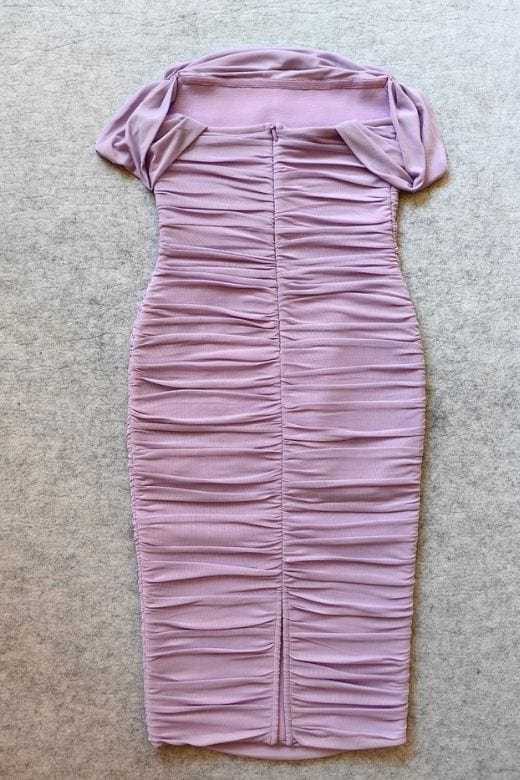 Zia Bodycon Wrap Dress - Violet Purple