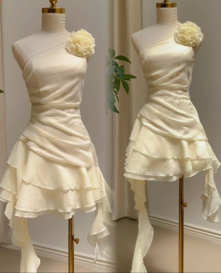 Chiffon Short elegant party gowns, short evening dress fg7374 - VelvetHem