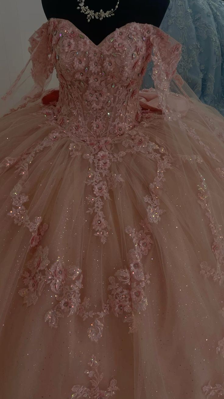 A Line Pink Quinceanera Dress Ball Gown Off Shoulder Sweet 16 Dress fg7367 - VelvetHem