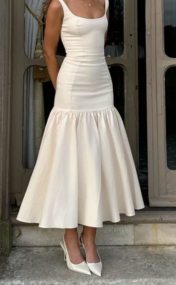 Elegant Square Neck Maxi Dress Sleeveless Women's Party Dress fg7378 - View 3 | VelvetHem