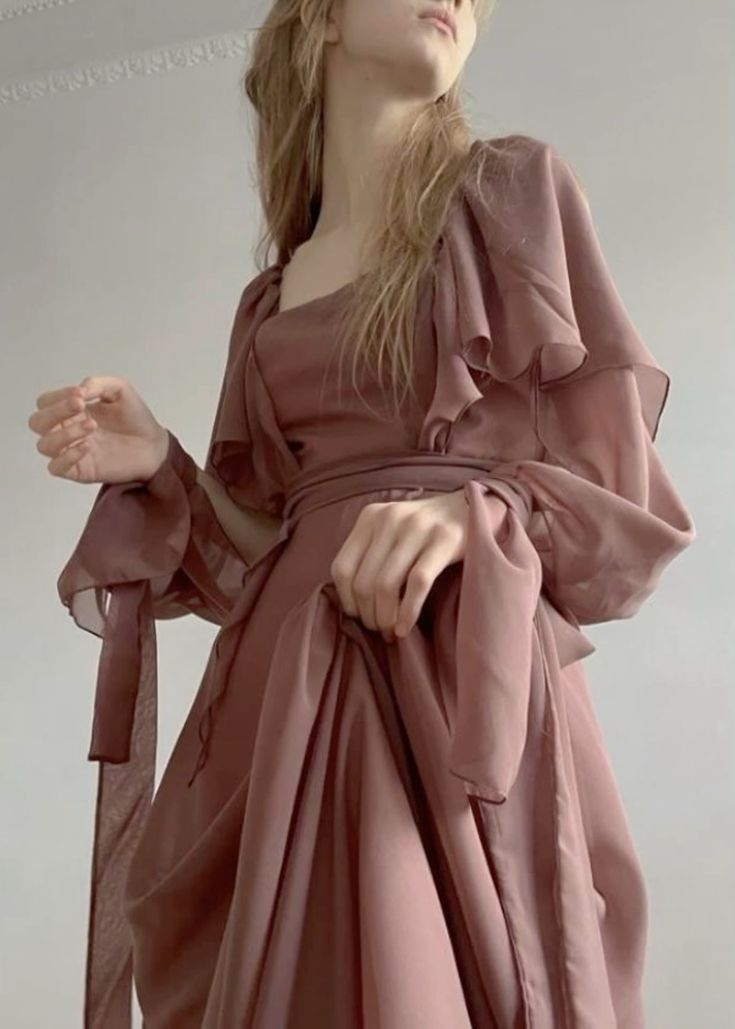 A Line Square Neck Chiffon Long Prom Gown Evening Dress fg7394 - View 2 | VelvetHem