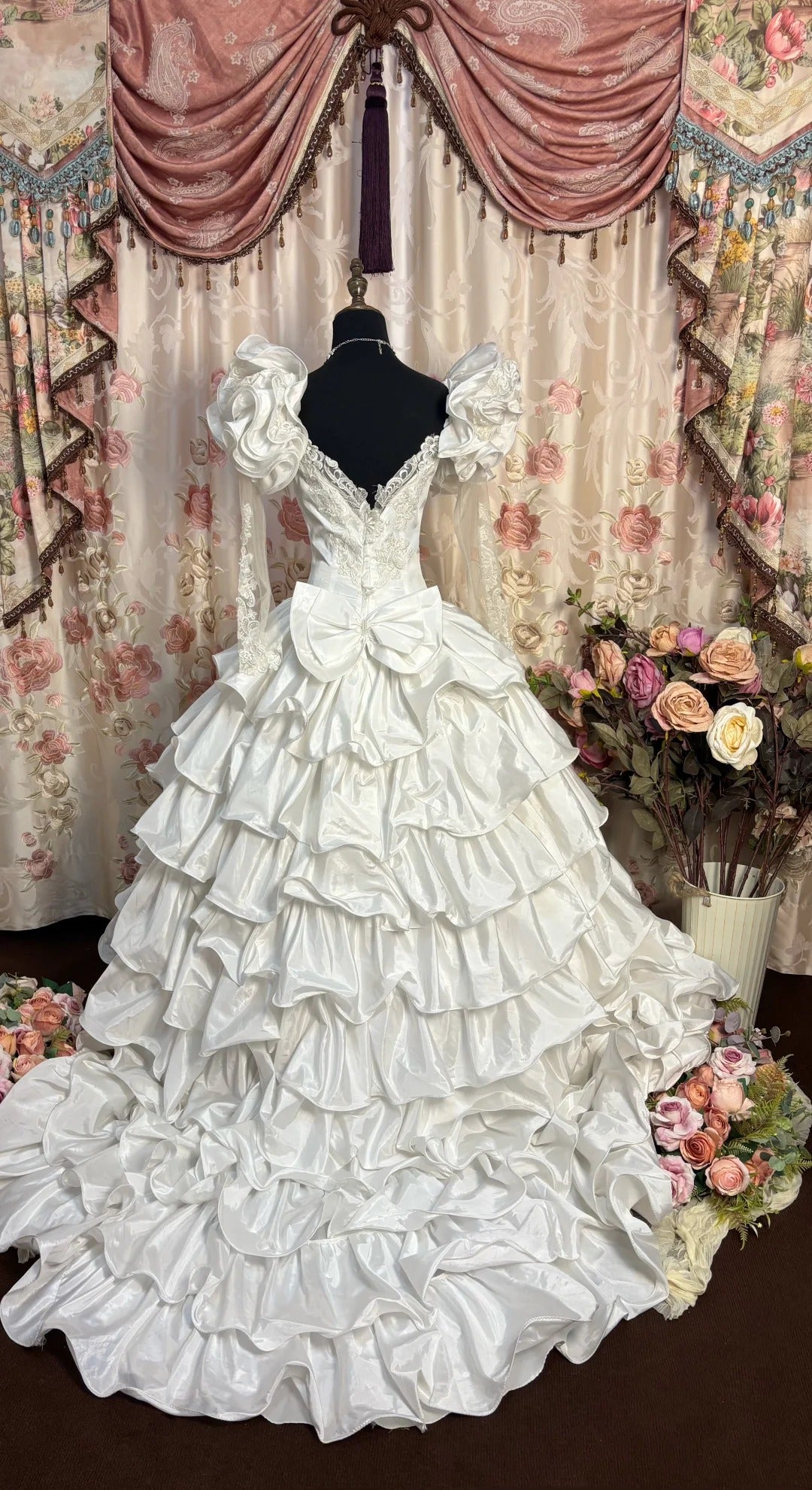 A Line Long Elegant Wedding Dresses Princess Bridal Gown fg7347 - View 2 | VelvetHem