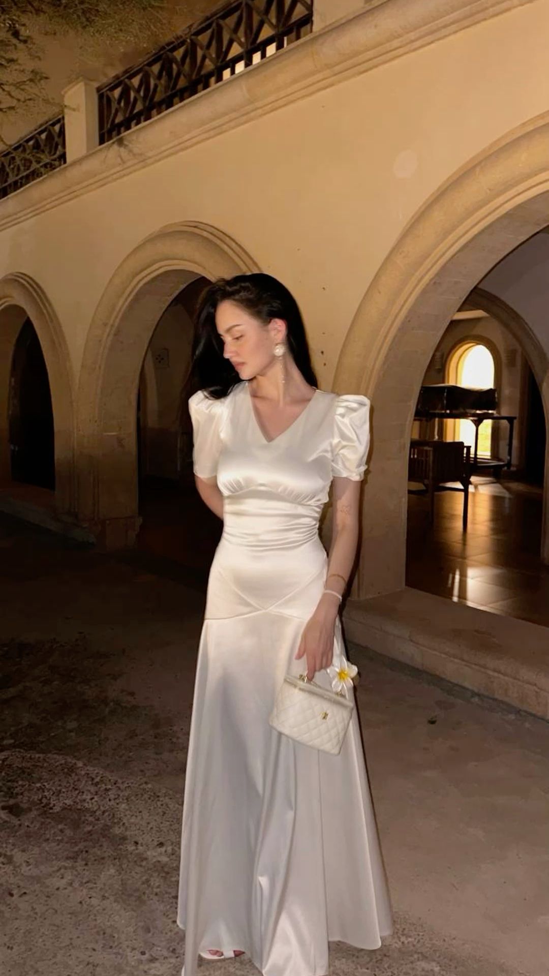 White Long Prom Dress, Elegant Evening Party Dress fg7326 - View 2 | VelvetHem