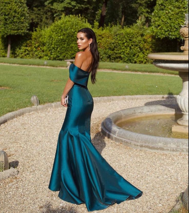 Off Shoulder Mermaid Long Prom Dress, Elegant Evening Party Dress fg7331 - View 3 | VelvetHem