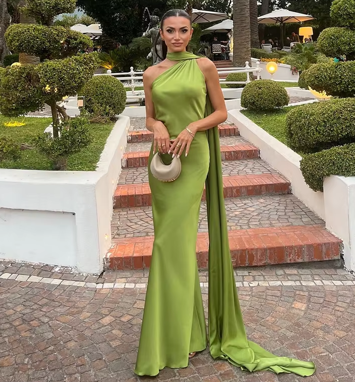 Casual Dresses Women Backless Sexy Satin Ribbon Sleeveless Elegant Lady Party Gown Long Evening Prom Dresses fg6815 - View 2 | VelvetHem