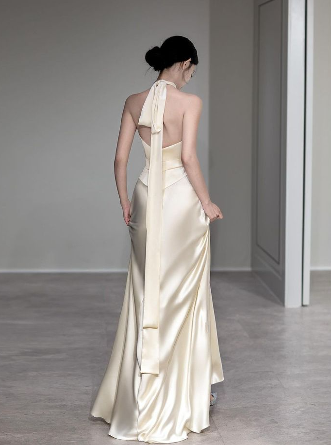 Backless Halter Long Prom Dress Elegant Evening Party Dress fg7320 - VelvetHem