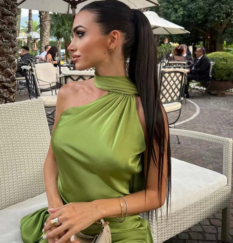 Casual Dresses Women Backless Sexy Satin Ribbon Sleeveless Elegant Lady Party Gown Long Evening Prom Dresses fg6815 - View 3 | VelvetHem