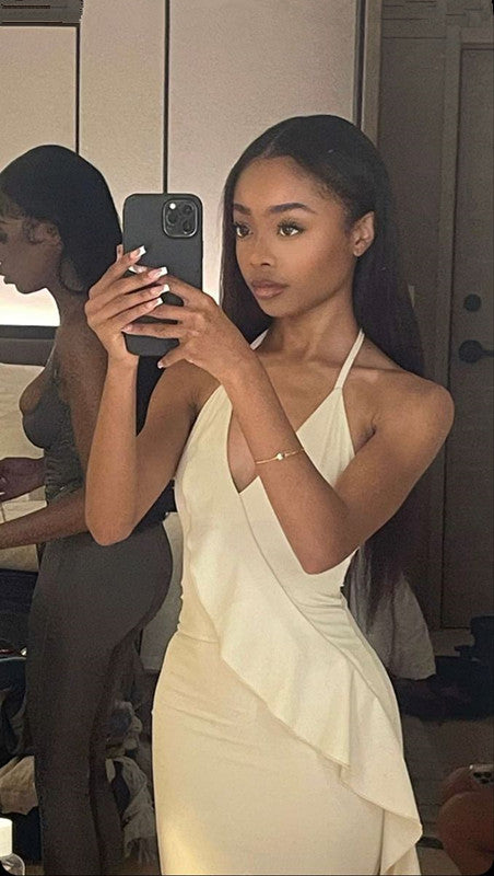 White Long Prom Dresses Unique Formal Gowns for Black Girls fg7011 - View 2 | VelvetHem