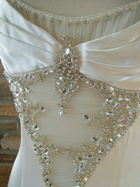 Vintage White Mermaid Prom Dress Wedding Dress fg7199 - View 2 | VelvetHem