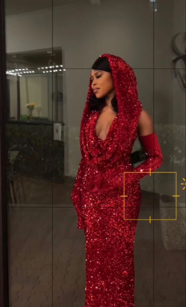 Charming Red Sequin Sheath Prom Dress,Red Evening Dress fg7109 - View 2 | VelvetHem