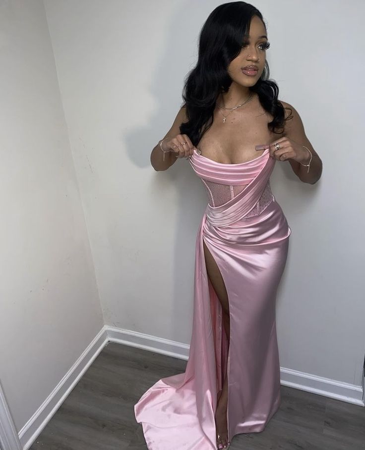 Sexy Birthday Dress Strapless Mermaid Prom Dresses for Black Girls fg6993 - View 2 | VelvetHem