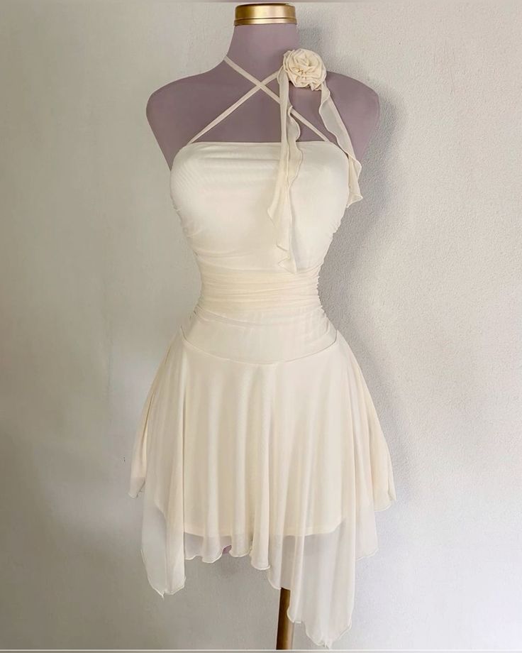 Ivory Homecoming Dresses Short Party Dress fg7095 - View 2 | VelvetHem