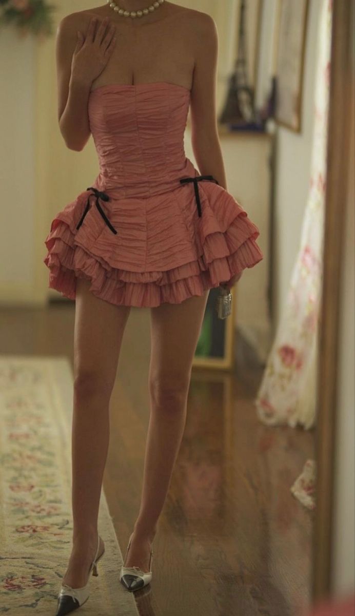 Pink Strapless Short Party Dress Homecoming Dress fg7162 - View 2 | VelvetHem