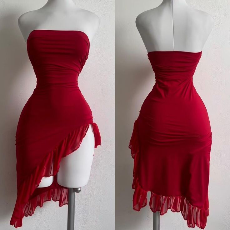 Red Short Prom Dresses Short Birthday Outfits fg7089 - View 3 | VelvetHem