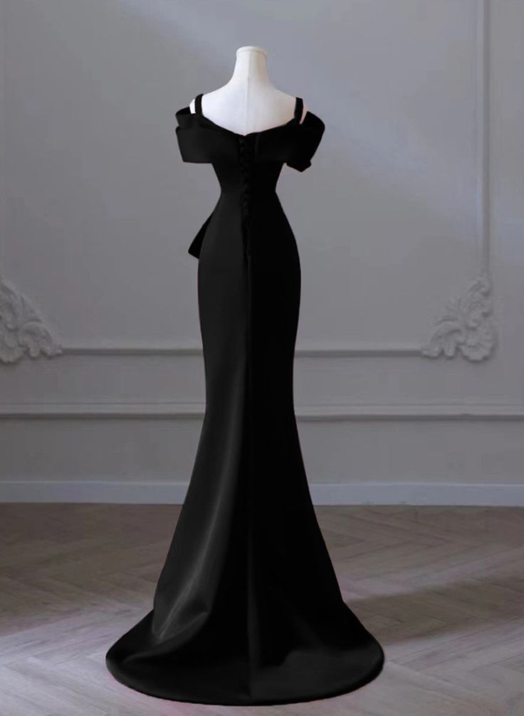 Mermaid Sweetheart Off Shoulder Prom Dress, Satin Evening Dress fg7115 - View 4 | VelvetHem