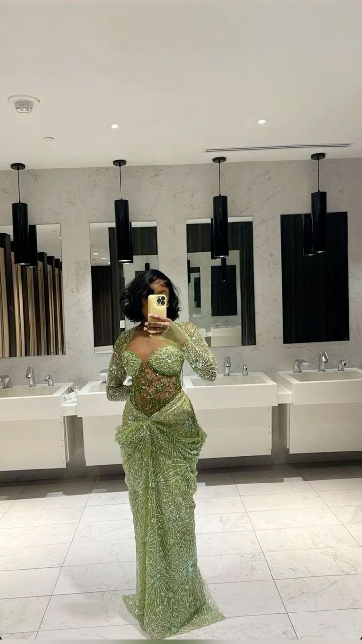 Green Long Prom Dresses Mermaid Evening Dress fg7082 - VelvetHem