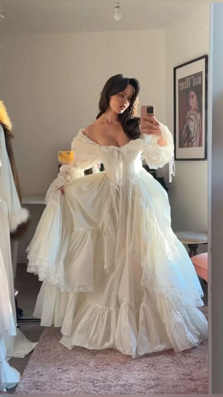 A Line Long Sleeves Off Shoulder Long Wedding Dresses Evening Gown fg7123 - View 2 | VelvetHem