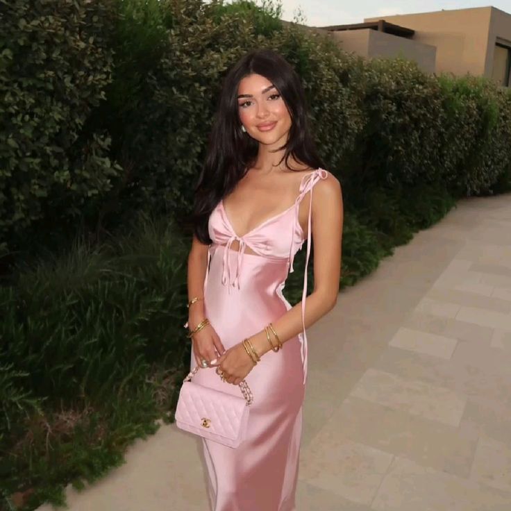 Elegant Satin Maxi Dress for Women, Sexy Party Dress fg7088 - VelvetHem