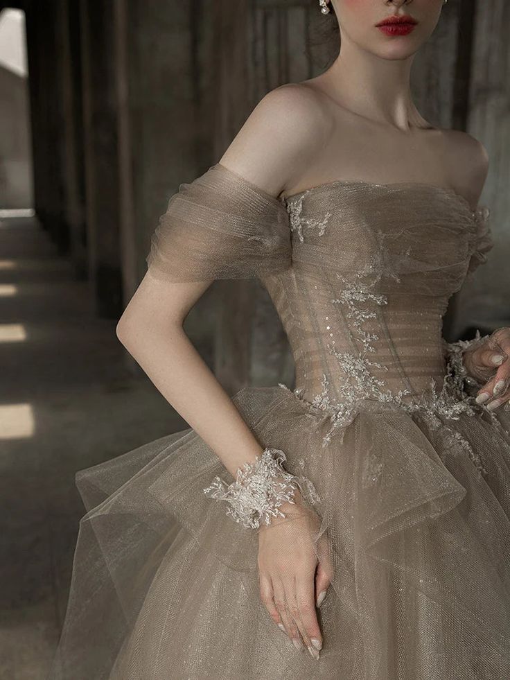 Tulle Lace Long Prom Dress, Evening Formal Dress fg7236 - View 3 | VelvetHem