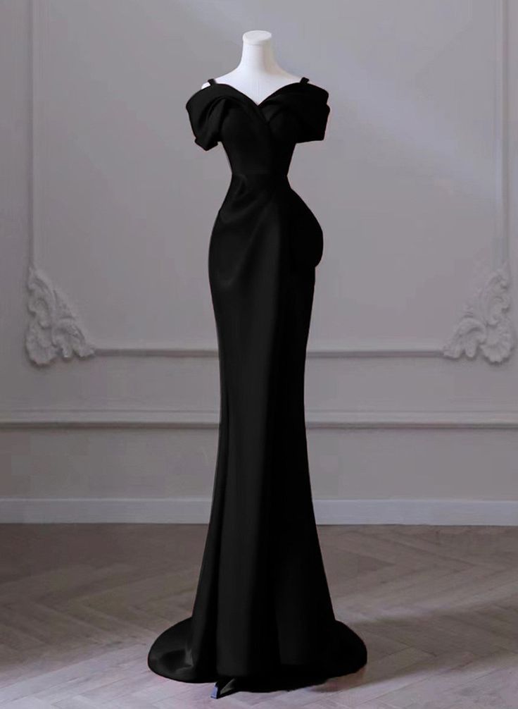 Mermaid Sweetheart Off Shoulder Prom Dress, Satin Evening Dress fg7115 - VelvetHem