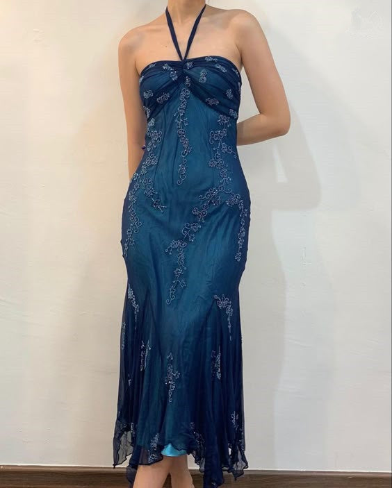 Halter Long Prom Party Dress Evening Gown fg6706 - VelvetHem