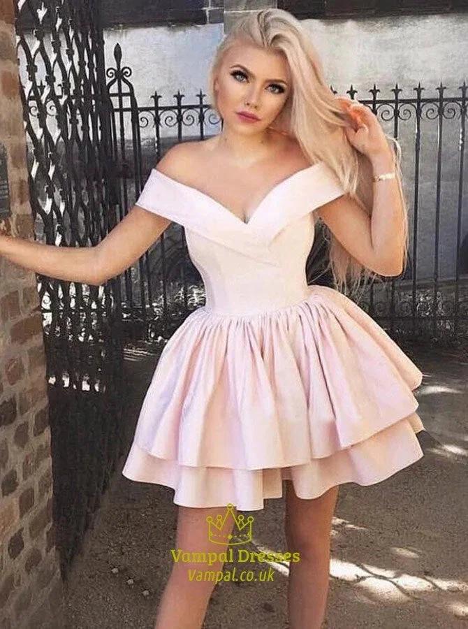 Tiered Homecoming Dress With Ruffles (ZD11688)