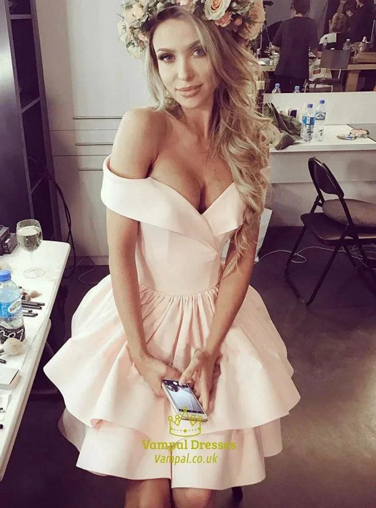Tiered Homecoming Dress With Ruffles (ZD11688)