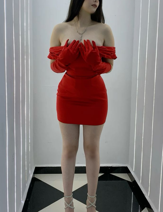 Red Off The Shoulder Homecoming Dress Short Prom Party Gown fg6184 - View 2 | VelvetHem