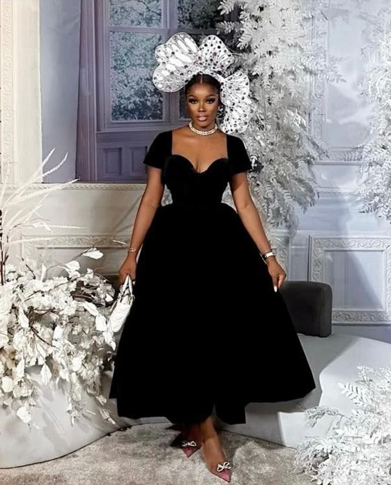 Black Short Sleeves Party Dress Fashion Evening Gown fg6642 - View 2 | VelvetHem