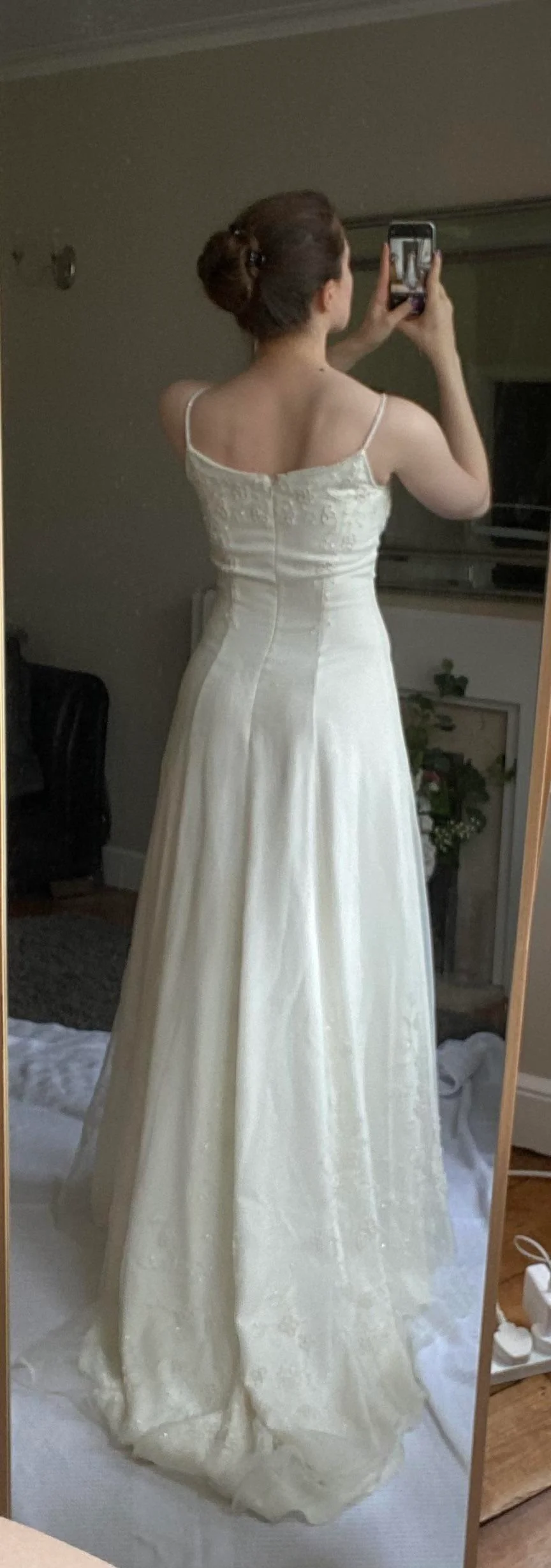 Ivory Straps Long Party Dress Evening Gowns fg6618 - View 3 | VelvetHem
