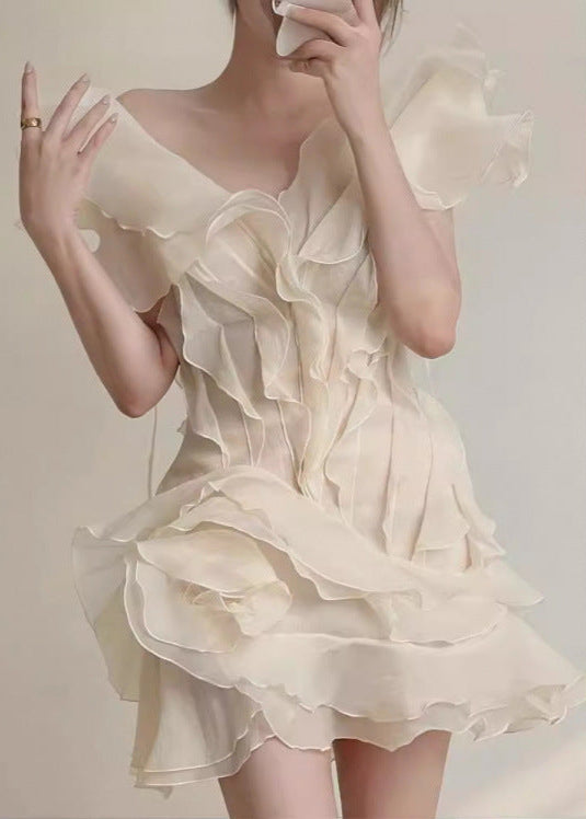 Aurelia Ruffled Organza Mini Dress