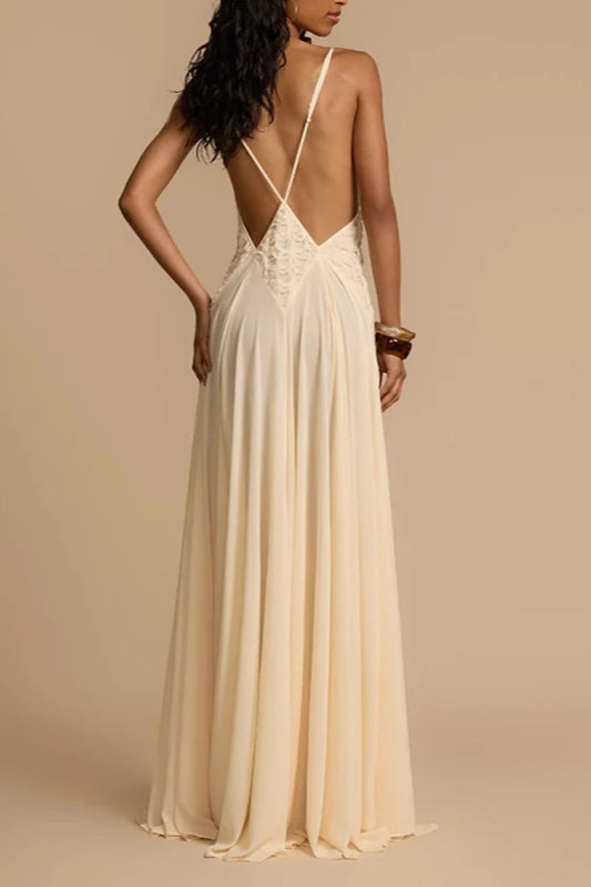 Deep V Neck Minimalist Dress for Comfort Fit Design Boutique Fashion Style
