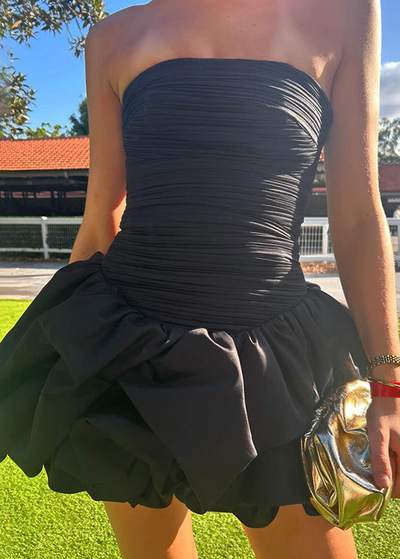 Celeste Strapless Bubble Mini DressRuched Bodice Party Silhouette