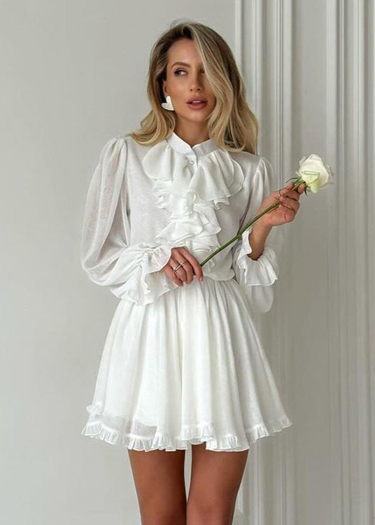 Parisian Charm Ruffled Mini Dress