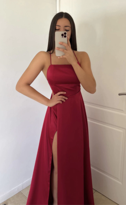 Sexy Purple Long Prom Dress Party Dress With Split