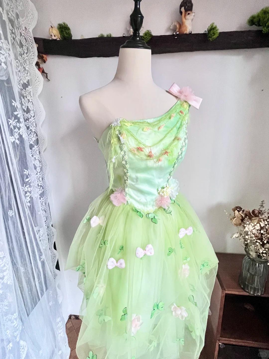 Beautiful Green One Shoulder Short Birthday Dress Mini Homecoming Dress - View 2 | VelvetHem