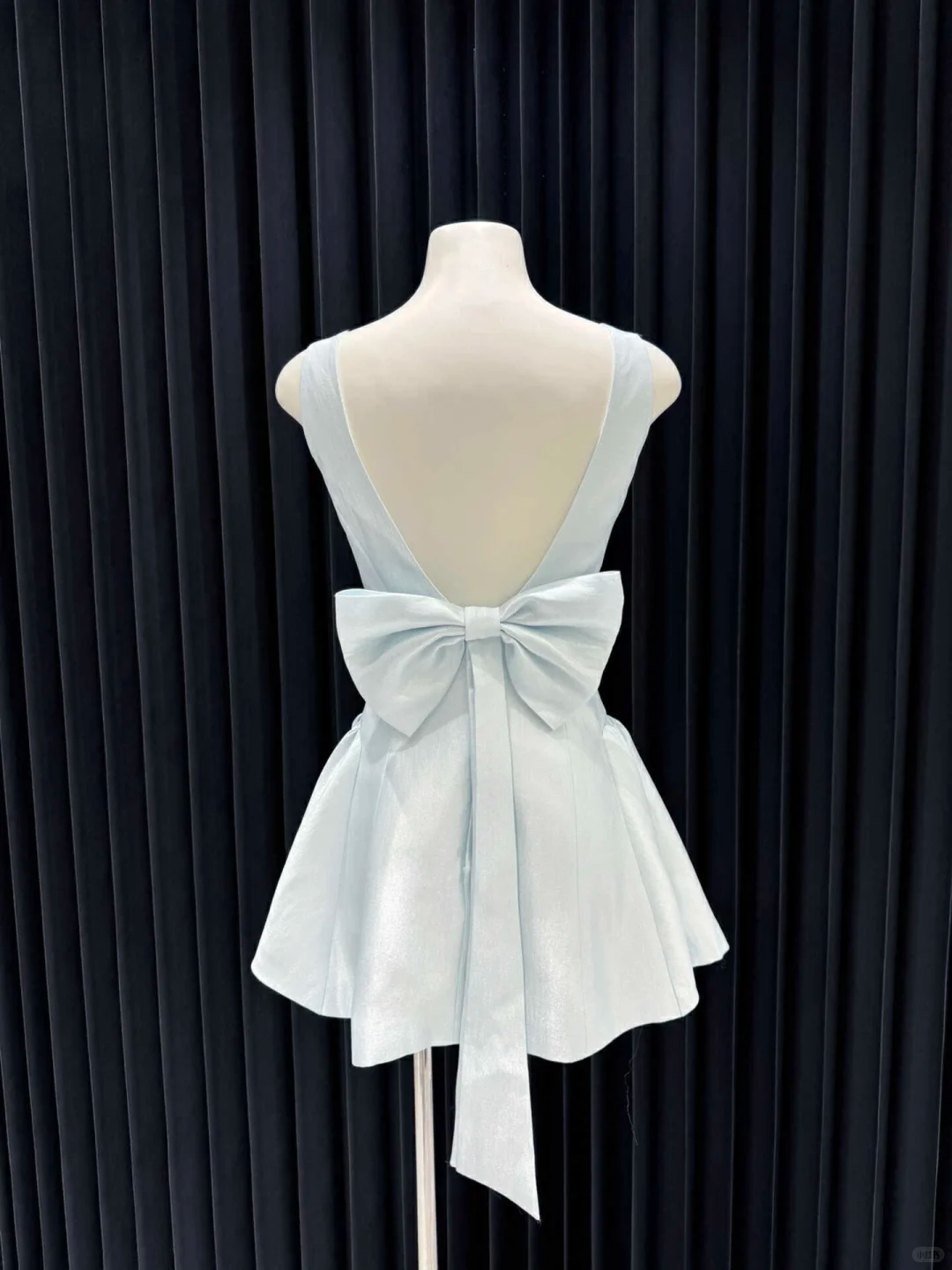 Cute Square Neck White Backless Satin A Line Short Party Dress Formal Graduation Homeocming Dress With Bow