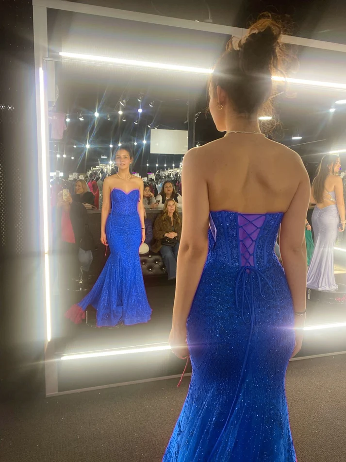 Hot Pink Mermaid Long Prom Gown Evening Dress fg7395 - View 3 | VelvetHem