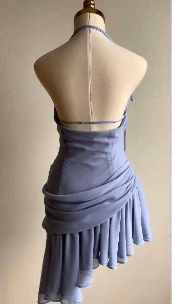 Irregular Chiffon Prom Party Dress Simple Evening Dress