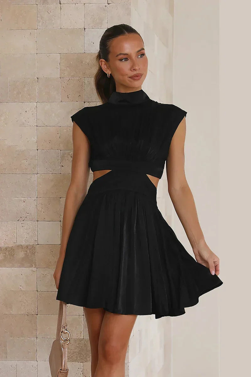 Natalia Aesthetic Mini Dress Black Designer Edit