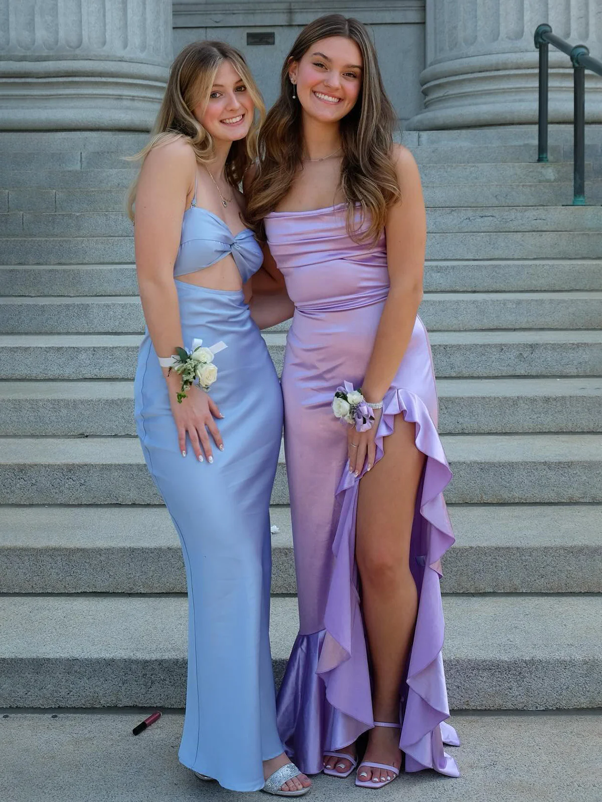 Sexy Satin Long Prom Dress Evening Dress Y7844 - VelvetHem