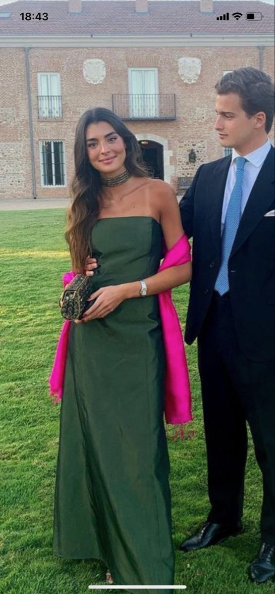 Simple Green Satin Strapless Sheath Long Prom Evening Dress Y8322 - VelvetHem