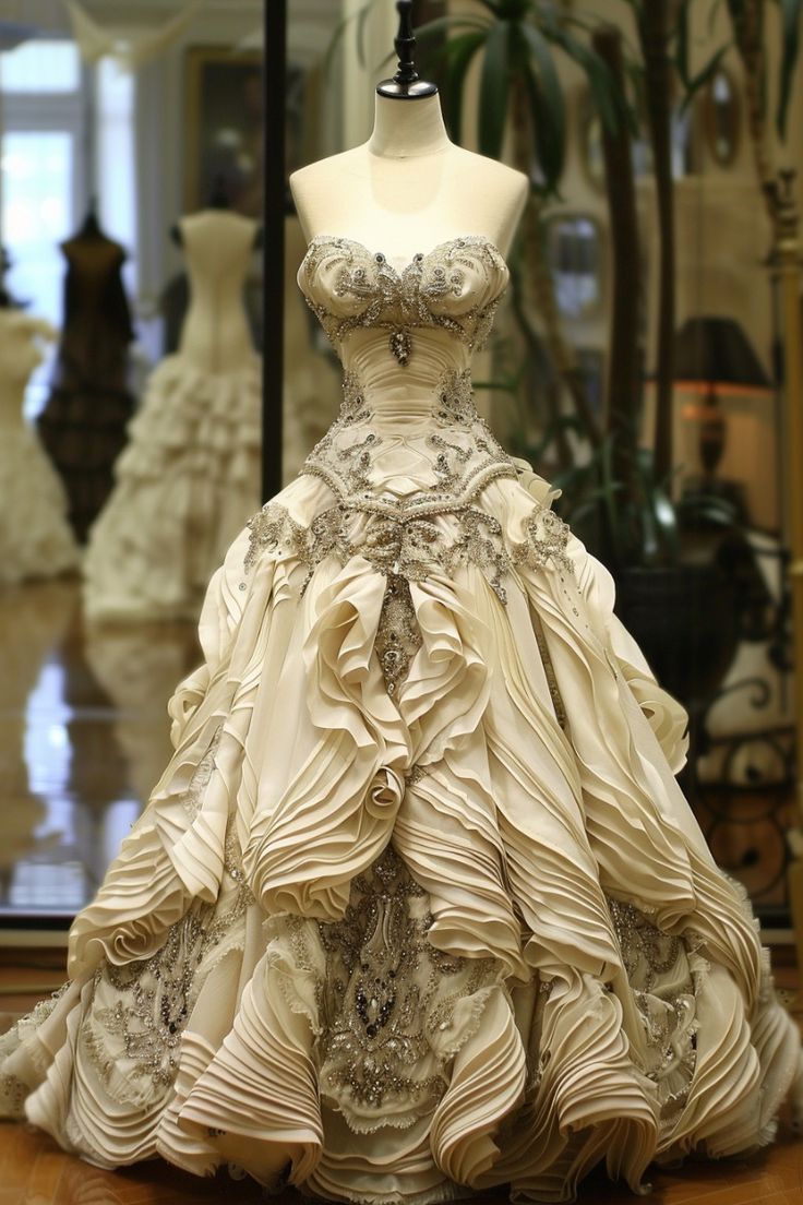 Elegant A line Ivory Ball Gown Strapless Evening Dress fg7280 - VelvetHem
