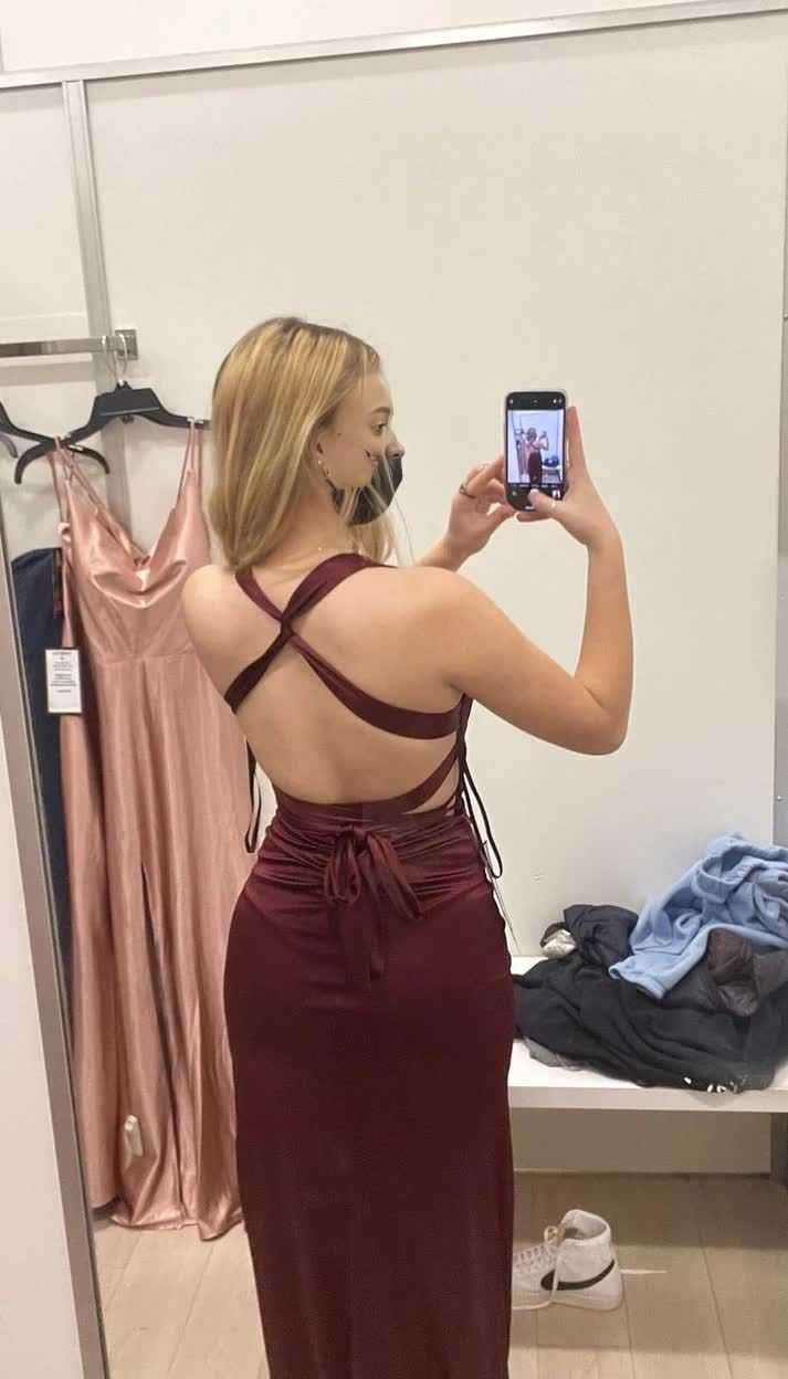 Simple Burgundy V Neck Long Party Dress Formal Prom Dress fg6917 - View 5 | VelvetHem