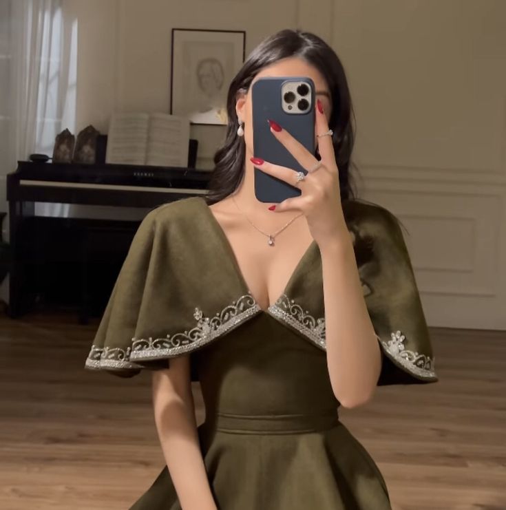 Elegant A line Prom Dress,Green Evening Dress Formal Prom Gown fg7270 - View 5 | VelvetHem