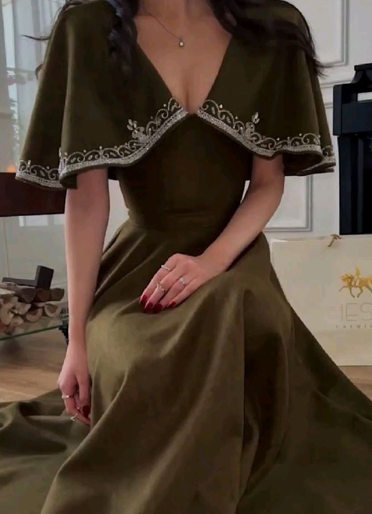 Elegant A line Prom Dress,Green Evening Dress Formal Prom Gown fg7270 - VelvetHem