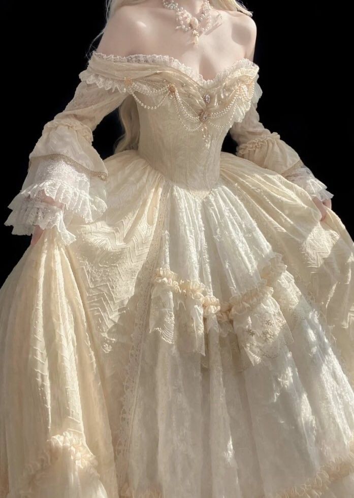 A Line Off Shoulder Ball Gown Wedding Dress Lace Princess Dress fg7293 - VelvetHem